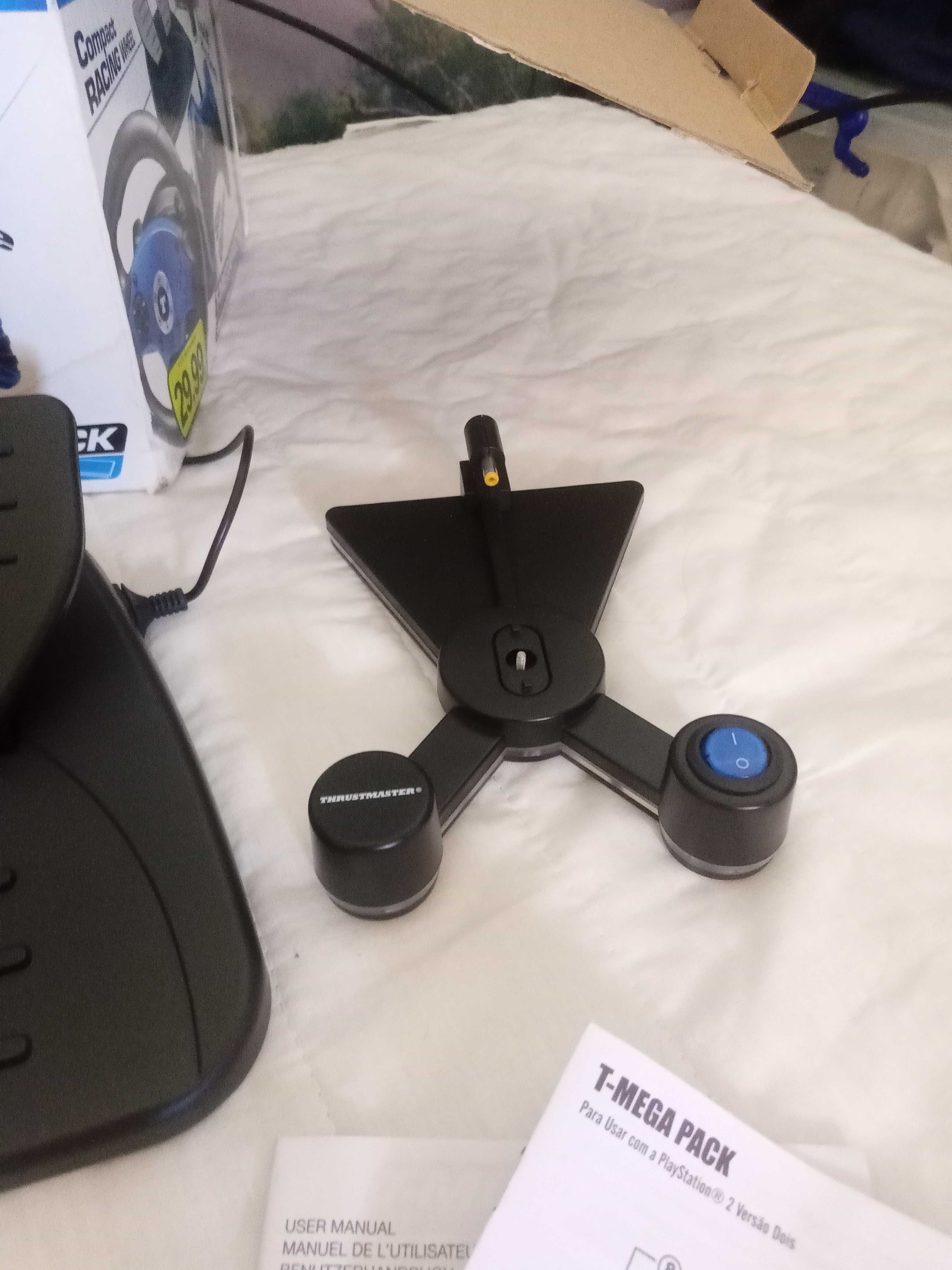 Volante, Pedais e Comando Thrustmaster Ps2 T- Megapack NOVO