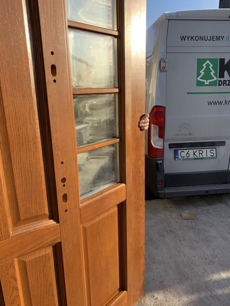 Drzwi zewnętrzne drewniane 180 x 210 Na każdy wymiar