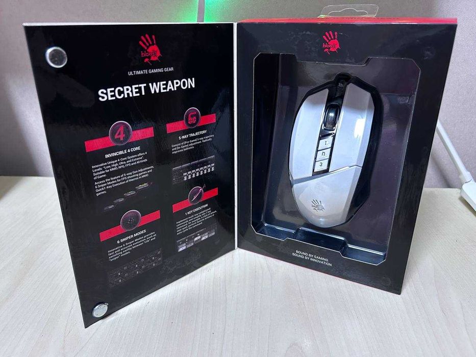 Миша дротова ігрова Bloody W60 Max (Panda White)