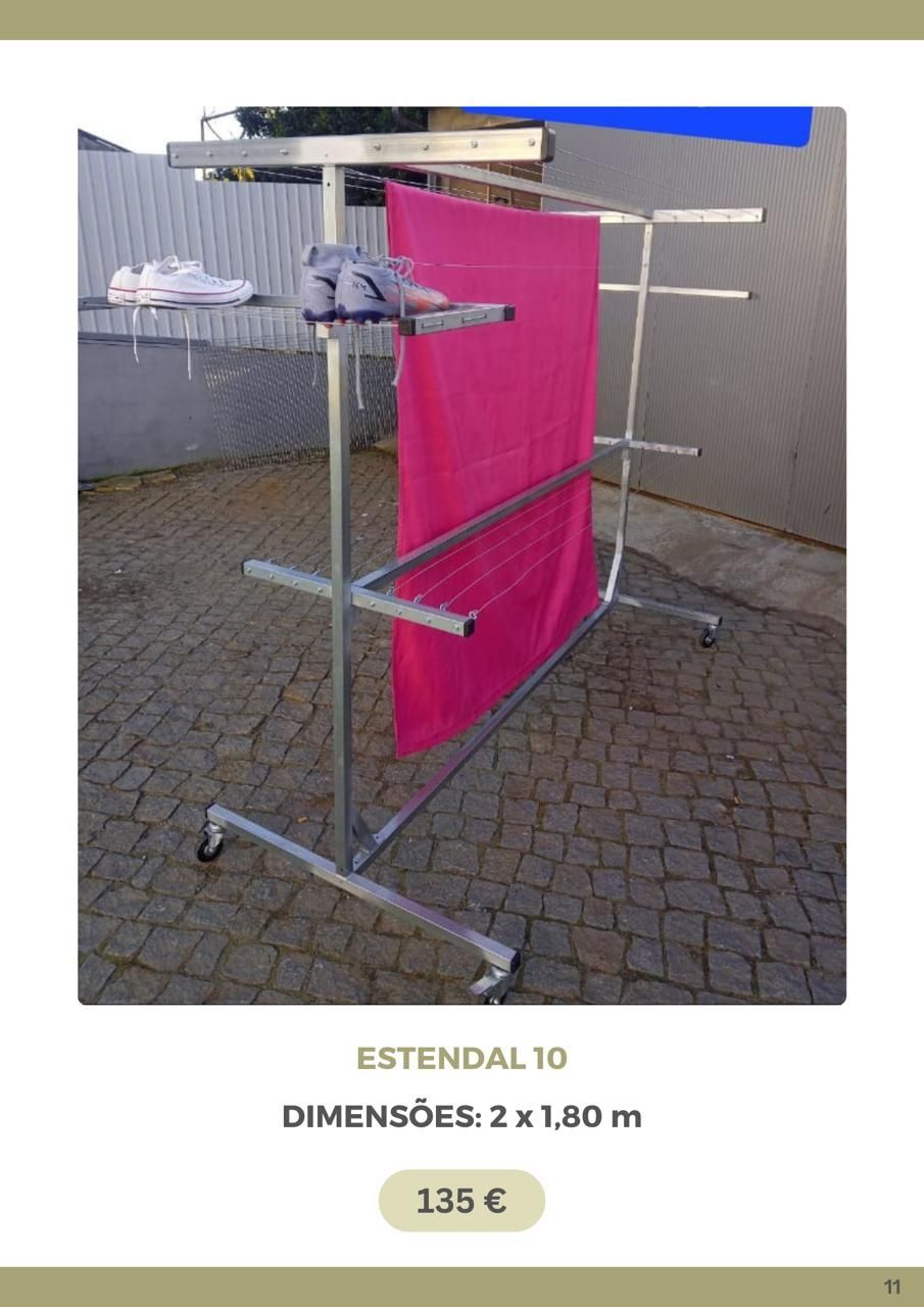 Estendais novos galvanizados com rodas,,apartir de 80€