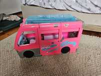 Duży kamper camper Barbie ze zjeżdżalnia różowy