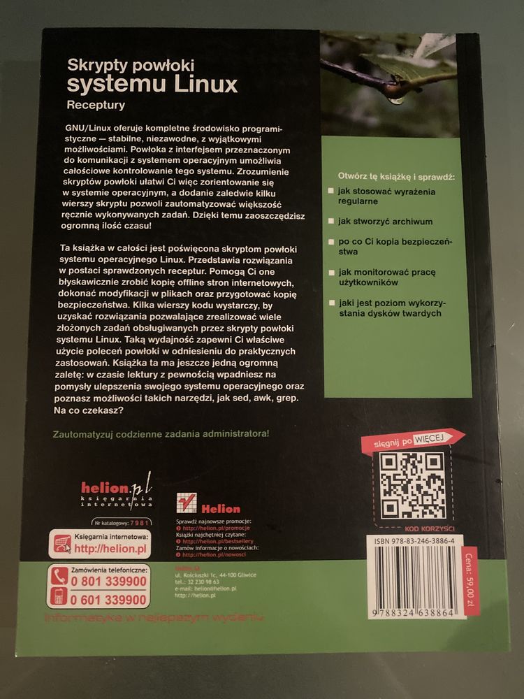 Skrypt powłoki systemu Linux Receptury Sarath Lakshman Helion