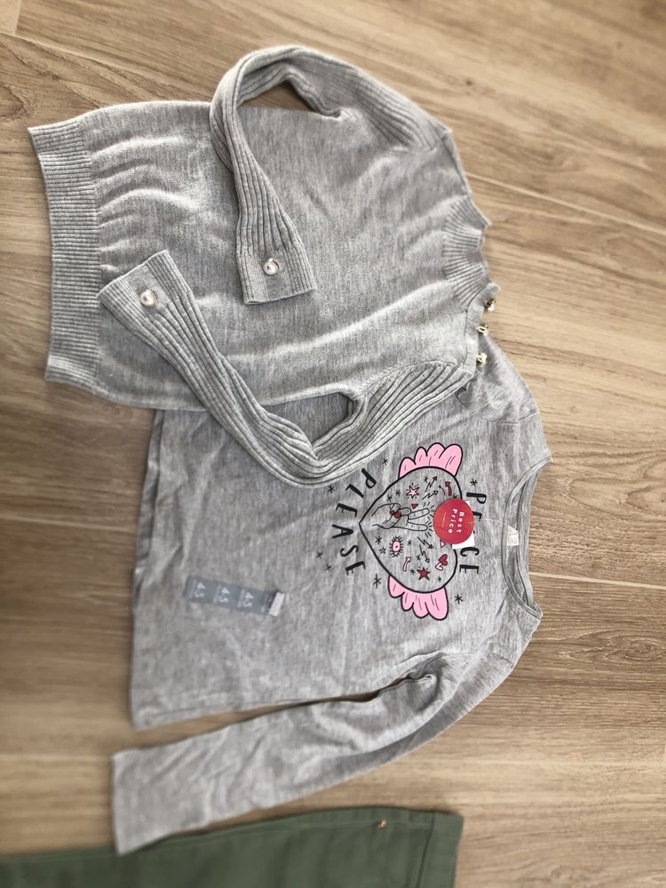 Nowe Spodnie bluzka sweter H&M George Lefties River Island 110/116