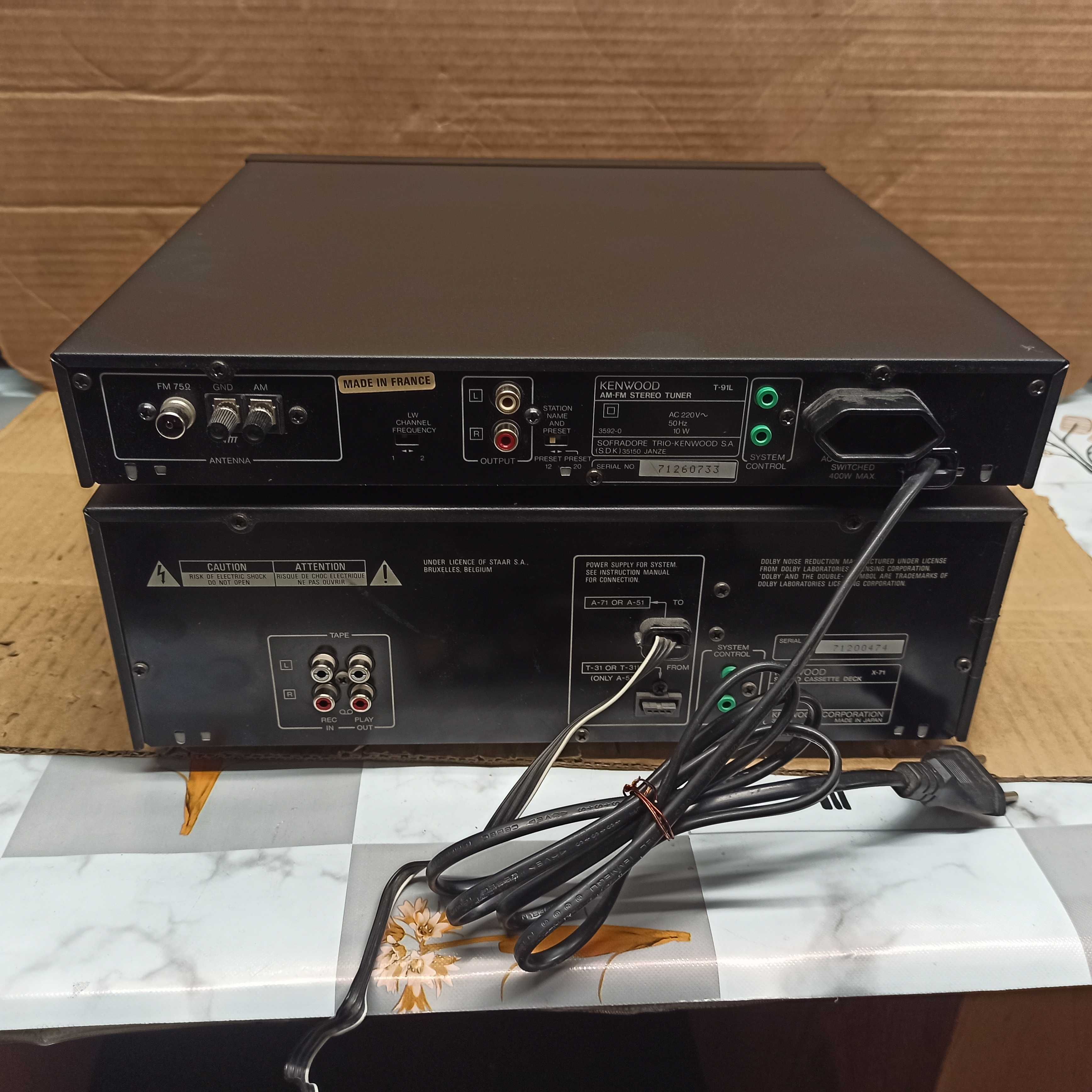 Wieża Kenwood deck X-71 tuner T-91L