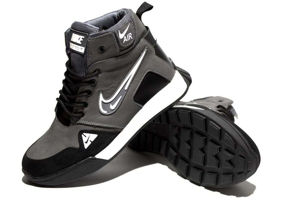 Зимові шкіряні кросівки Nike, черевики найк на хутрі. з 36 по 41р