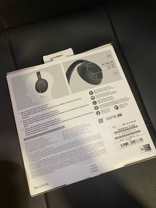 Sony WH-CH710N – Headphones Novos, Wireless, Noise Cancelling – Pretos