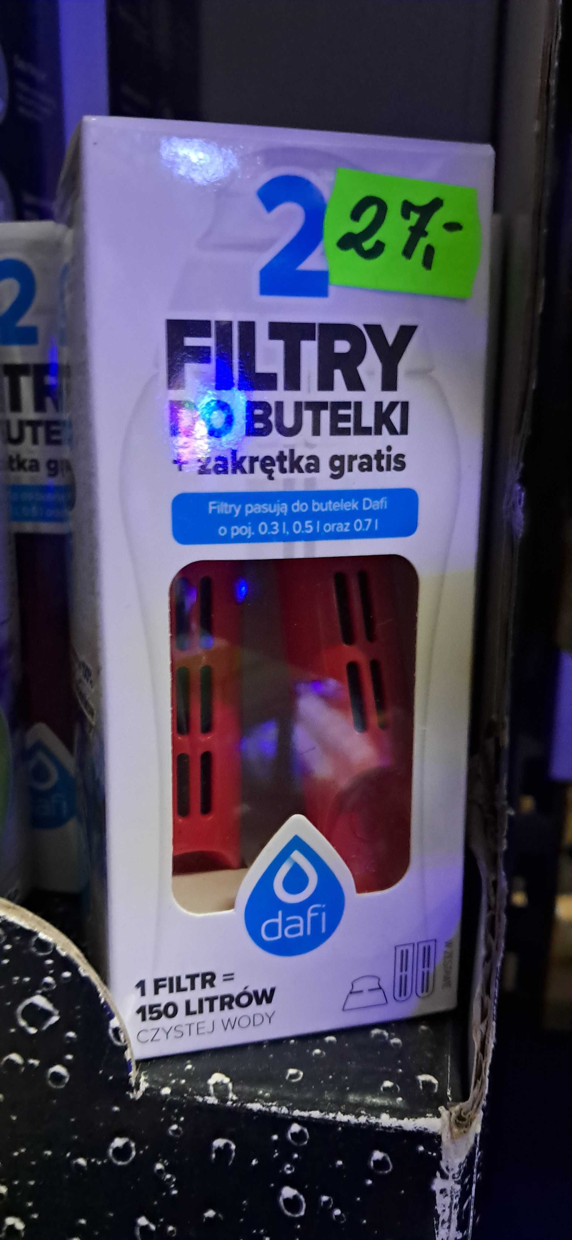 FILTRY DO BUTELKI filtrujące wodę DAFI dwupak wkładów różne kolory