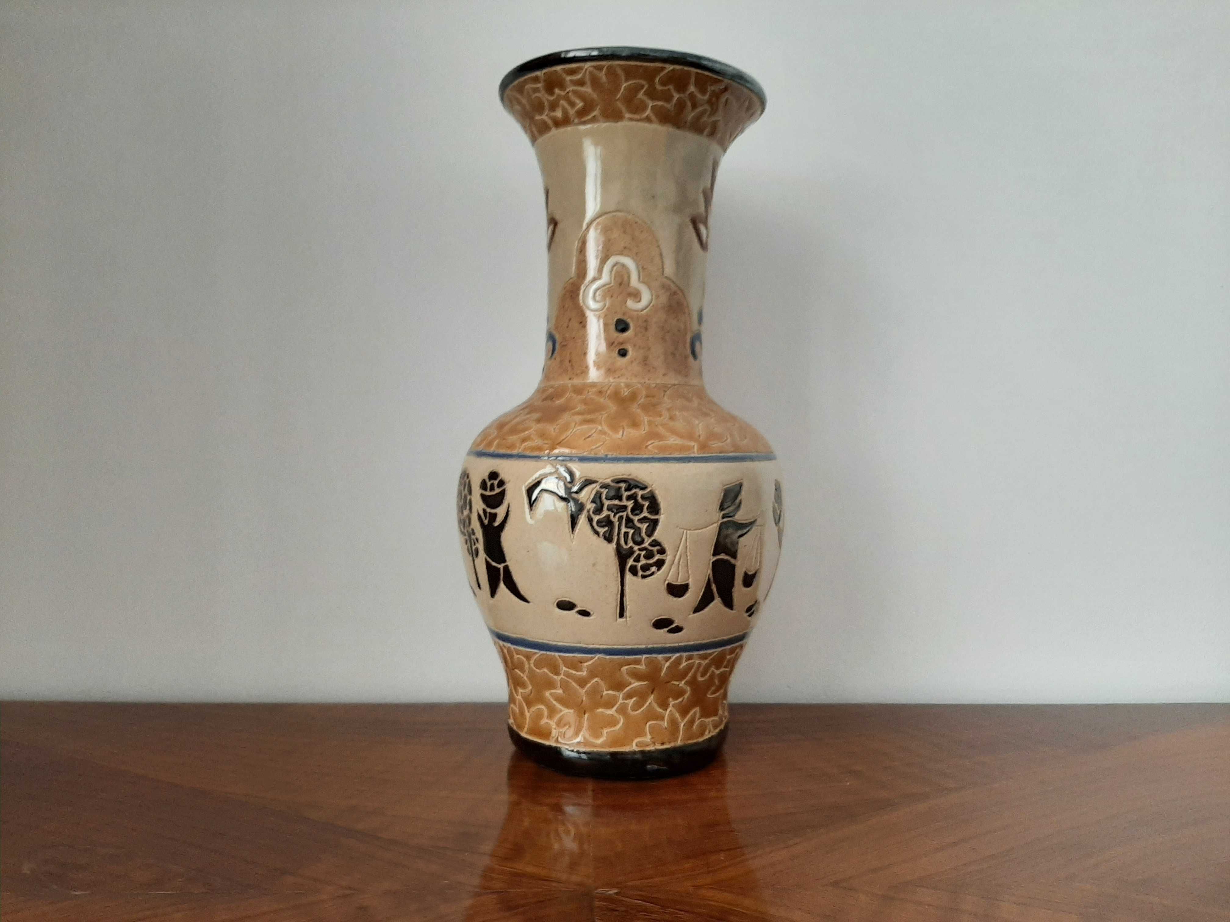 Wazon chiński - vintage - design - ceramika - orient - PRL - na kwiaty