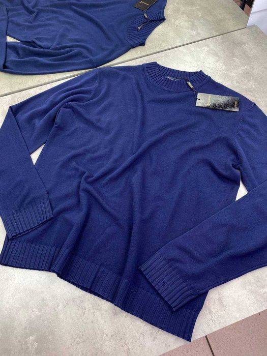 Мужской синий свитер Billionaire кофта с вышивкой Биллионер sg246