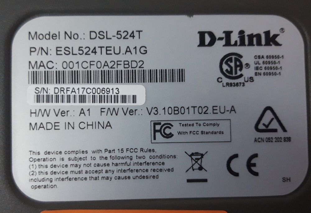 D-Link DSL-524T Adsl+Modem Router