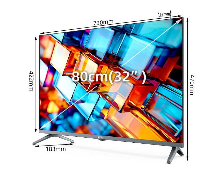 Nowy CHIQ QLED 32 cale FullHD hdr Smart WIFI DVB-T2 L32QM8 gw24m FV23%