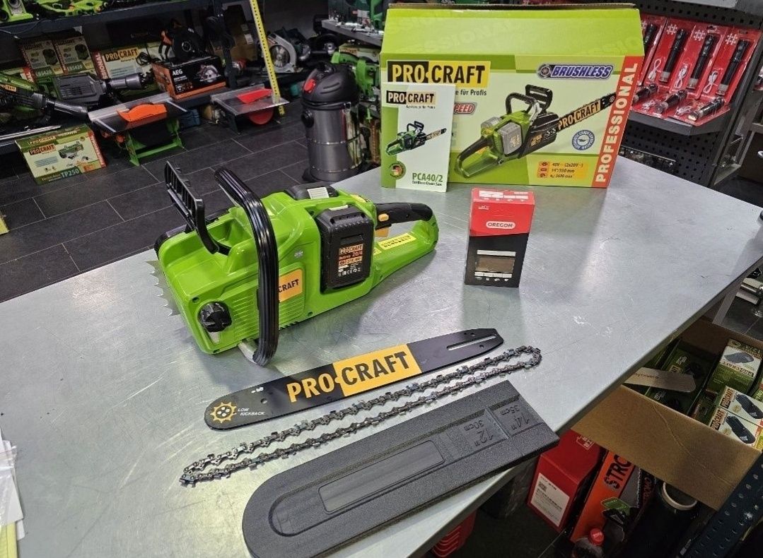 Пила Цепная Аккумуляторная ProCraft PKA40/2 Бесщеточная Гарантия 36мес