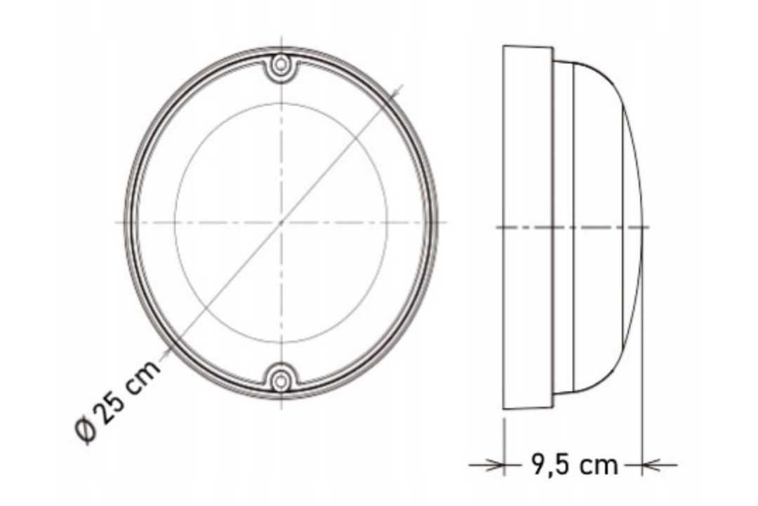 Plafon z mikrofalowym czujnikiem zmierzchu E27 75W A2120-P-HF