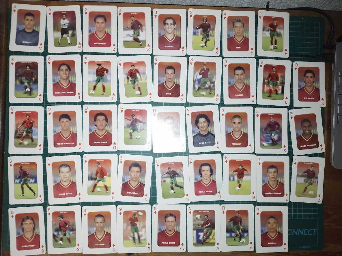 Conjunto coleção cartas / tazos futebol JN época 1997 até 2002