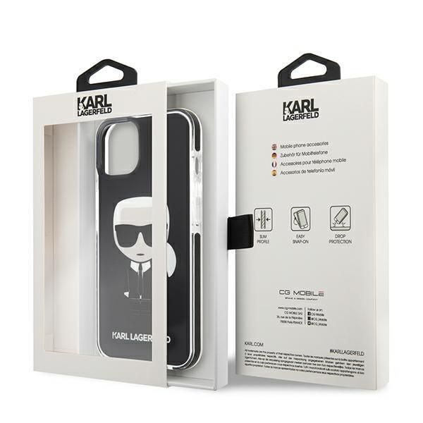 Karl Lagerfeld Etui Hardcase iPhone 13 Mini 5,4" Czarny Iconik