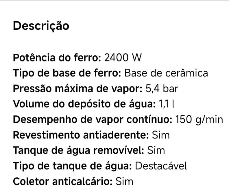 HKNOEIG Ferro de engomar a vapor em muito bom estado