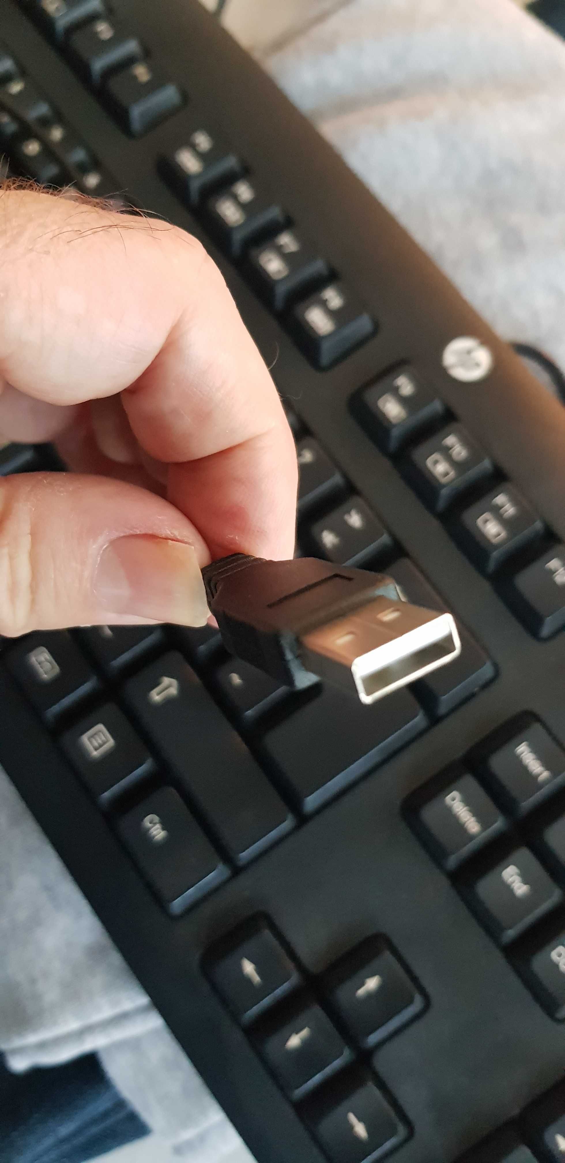 Teclado HP USB preto novo