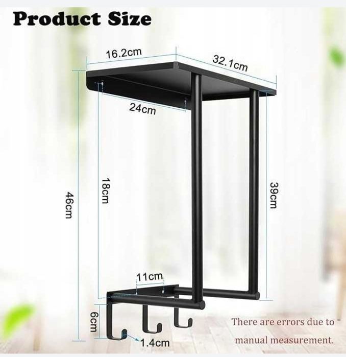 Wieszak na ręczniki czarny