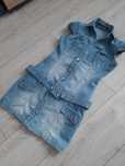 Jeansowa szmizjeraka sukienka mini M/L