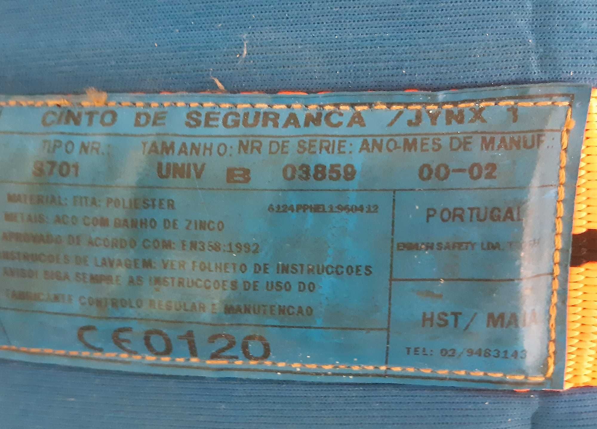 Cinto de Posicionamento EKMAN Usado Mergulho Segurança