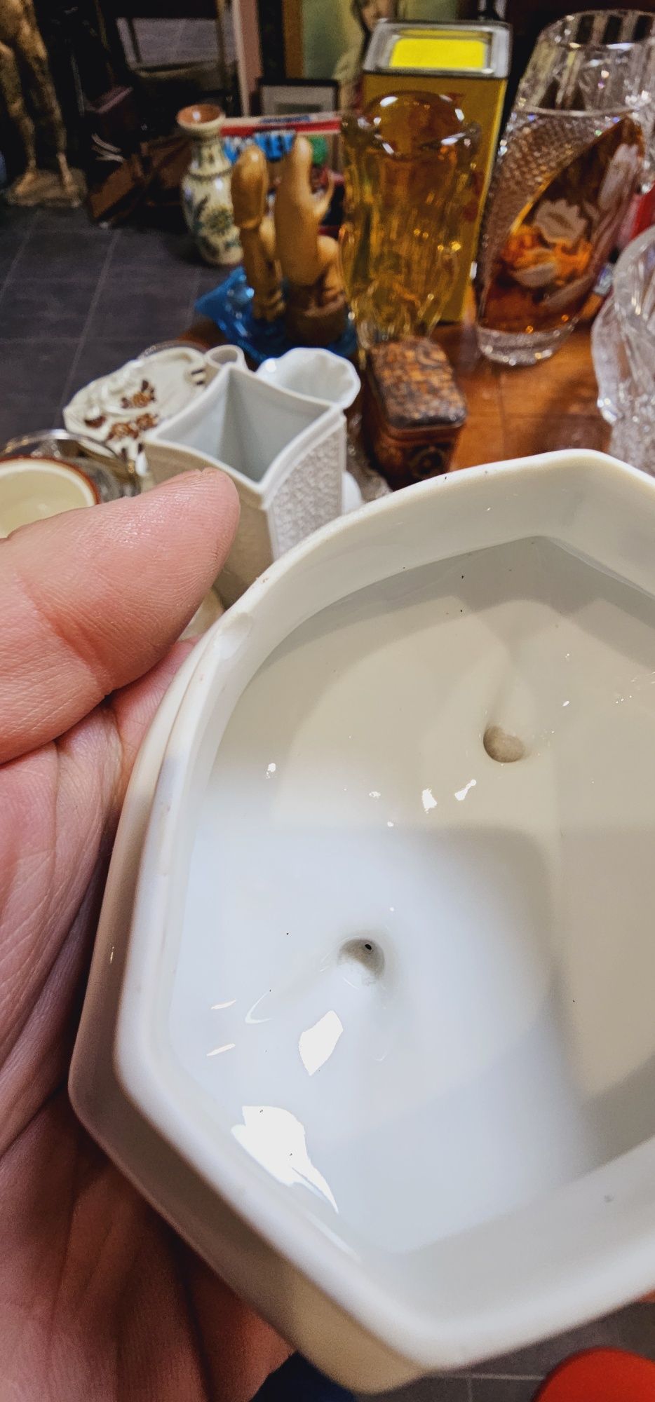 Porcelanowy, przedwojenny dzbanek - Huta Franciszka