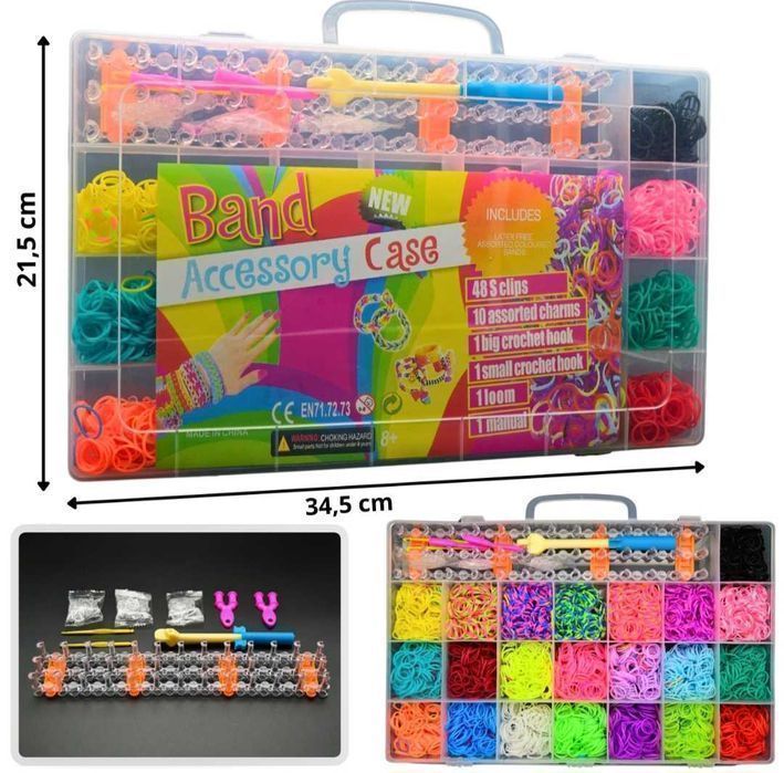 Nowy Zestaw XXL gumki do robienia bransoletek 4400 szt #120
