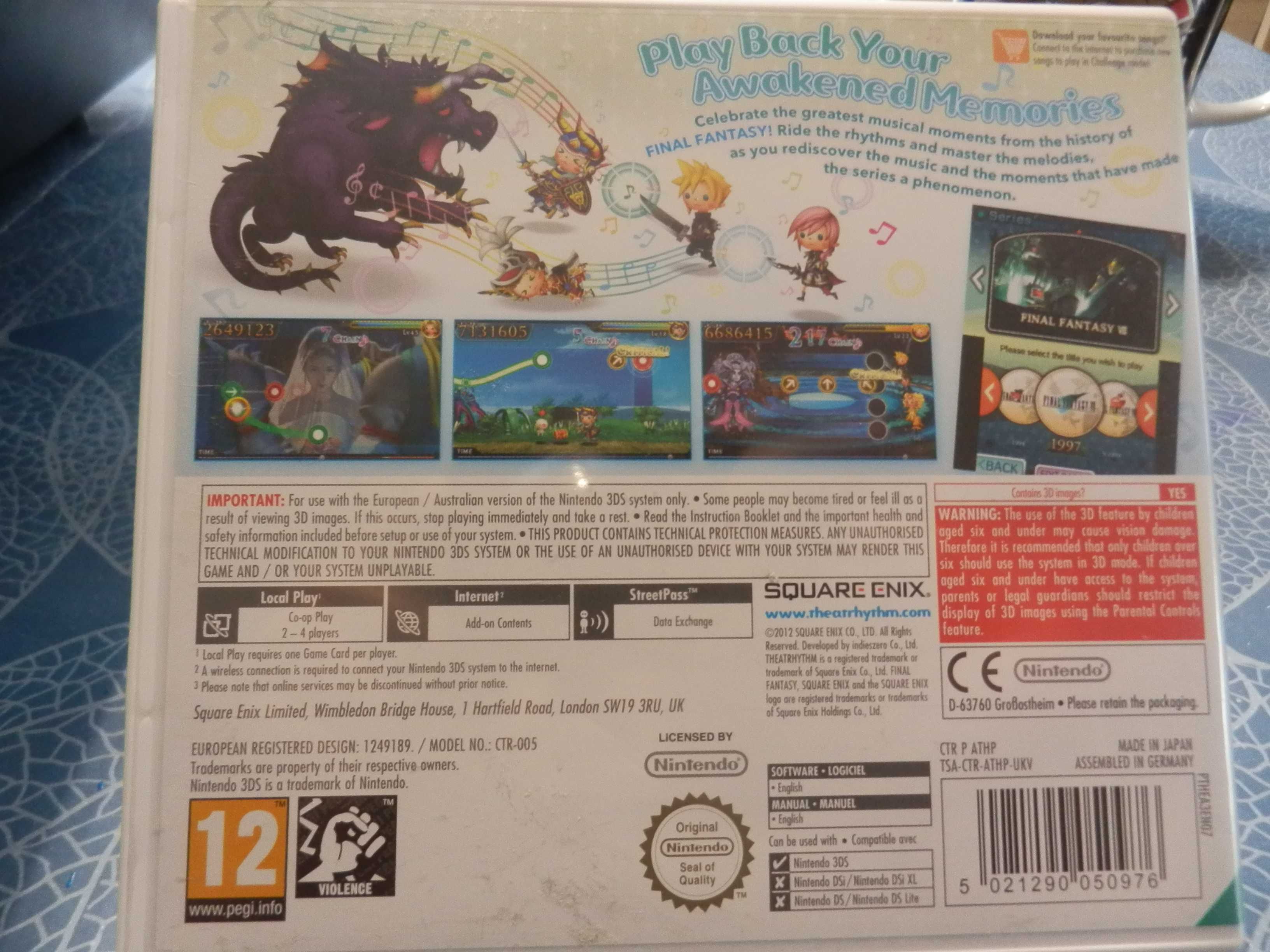 Gra Theatrhythm Final fantasy 3DS