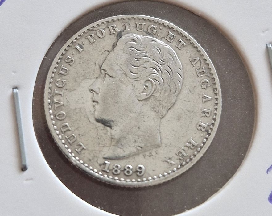 Moeda de Prata 100 reis 1889 D. Luís