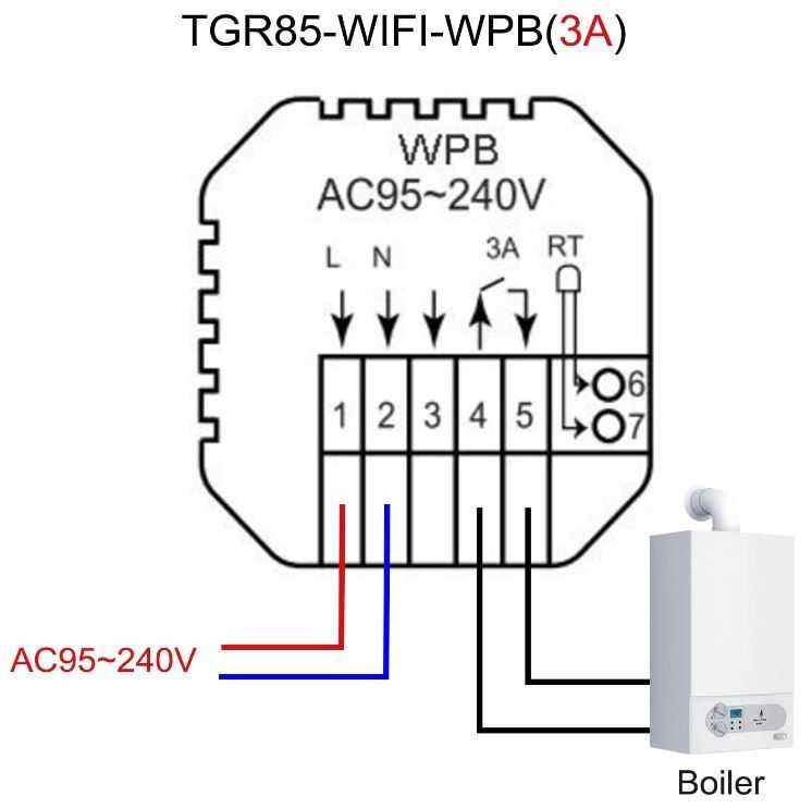 Inteligentny termostat WIFI Beok TGR85WIFI-WPB