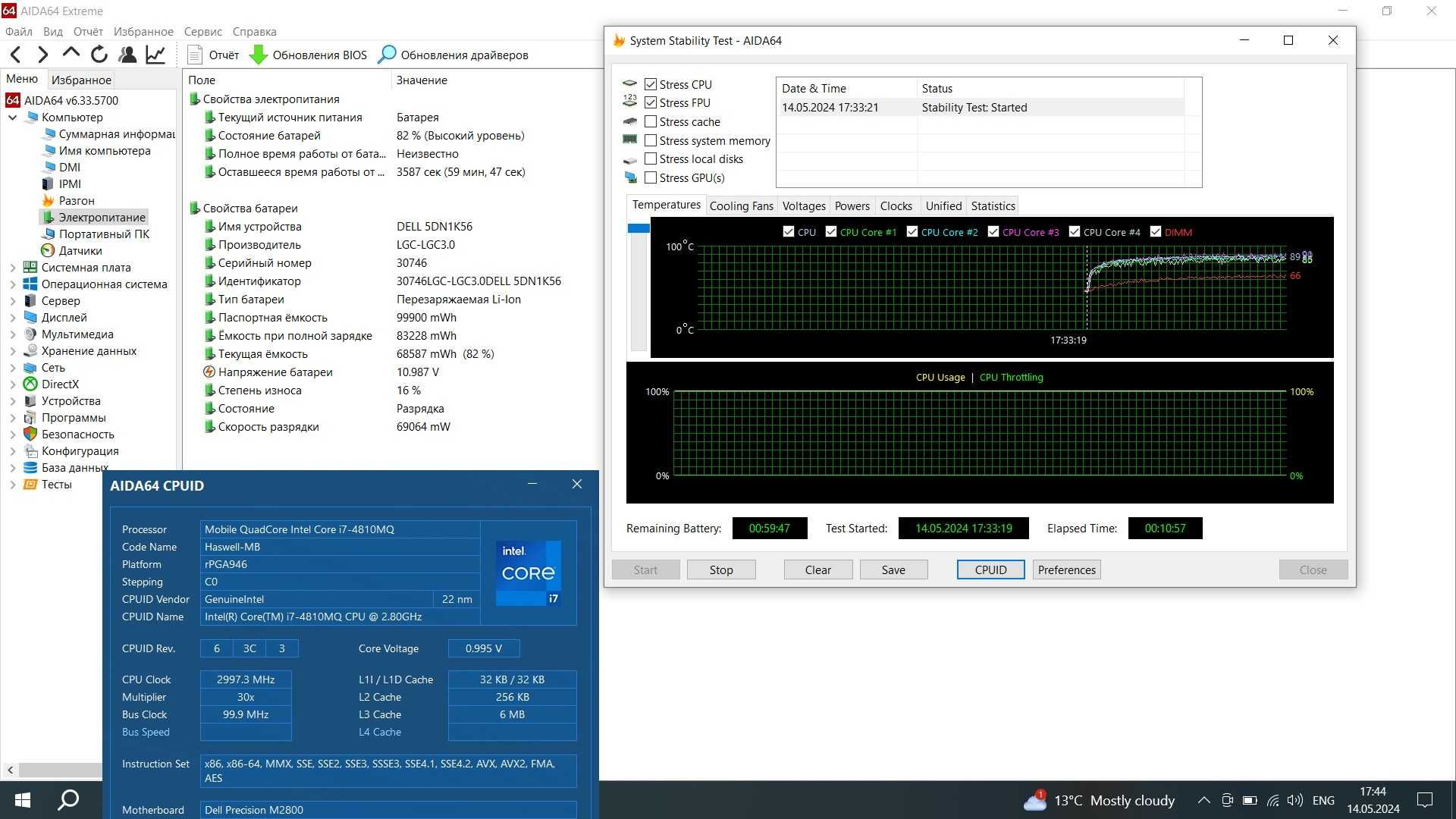 Dell Precision M2800 15.6" IPS FullHD i7MQ| RAM-16gb | SSD-64gb AMD