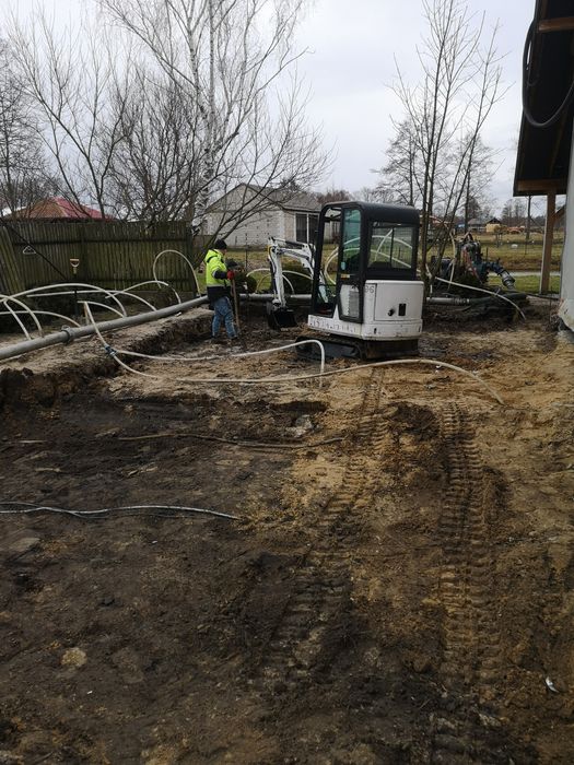 Usługi minikoparką, ładowarką, koparką roboty ziemne, ogrodzenia