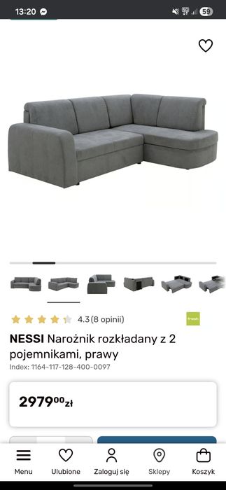 Narożnik kanapa Nessi Agata meble