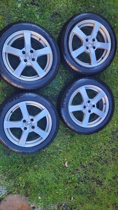 Koła zimowe felgi alu Dezent 16" 4x100 opony 195/55/R16 bieznik 8-10mm