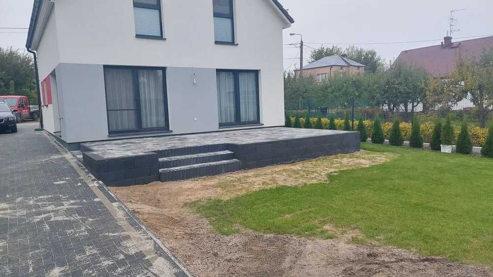 Usługi brukarskie układanie polbruków kostki, granitu. Usługi sprzętem