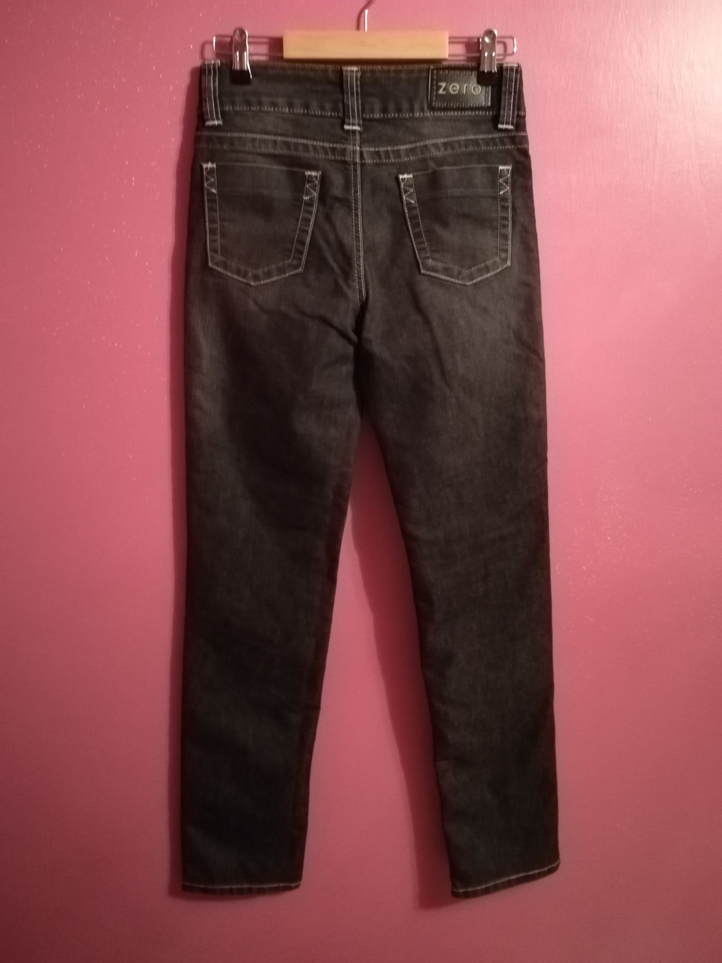 Spodnie damskie XS/34 regular ZERO czarne jeans