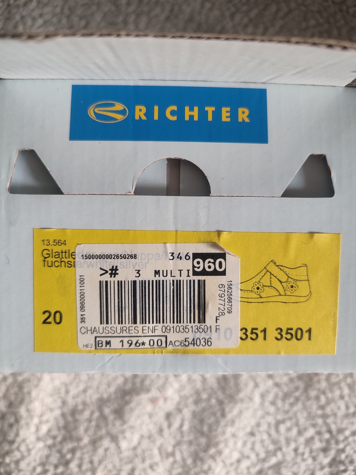 Австрійські кожані дитячі сандалі Richter 20 розмір