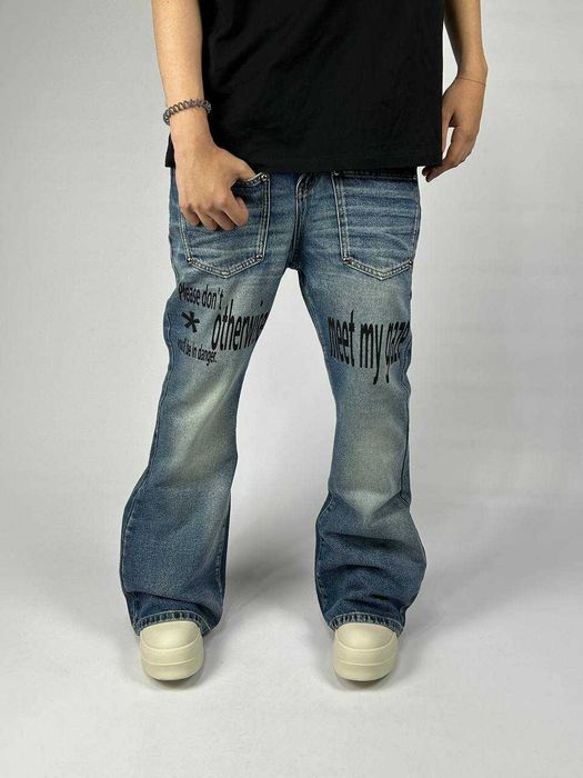 ARCHIVE Flared джинси faded джинсы синие сині клеш кльош архив S M L