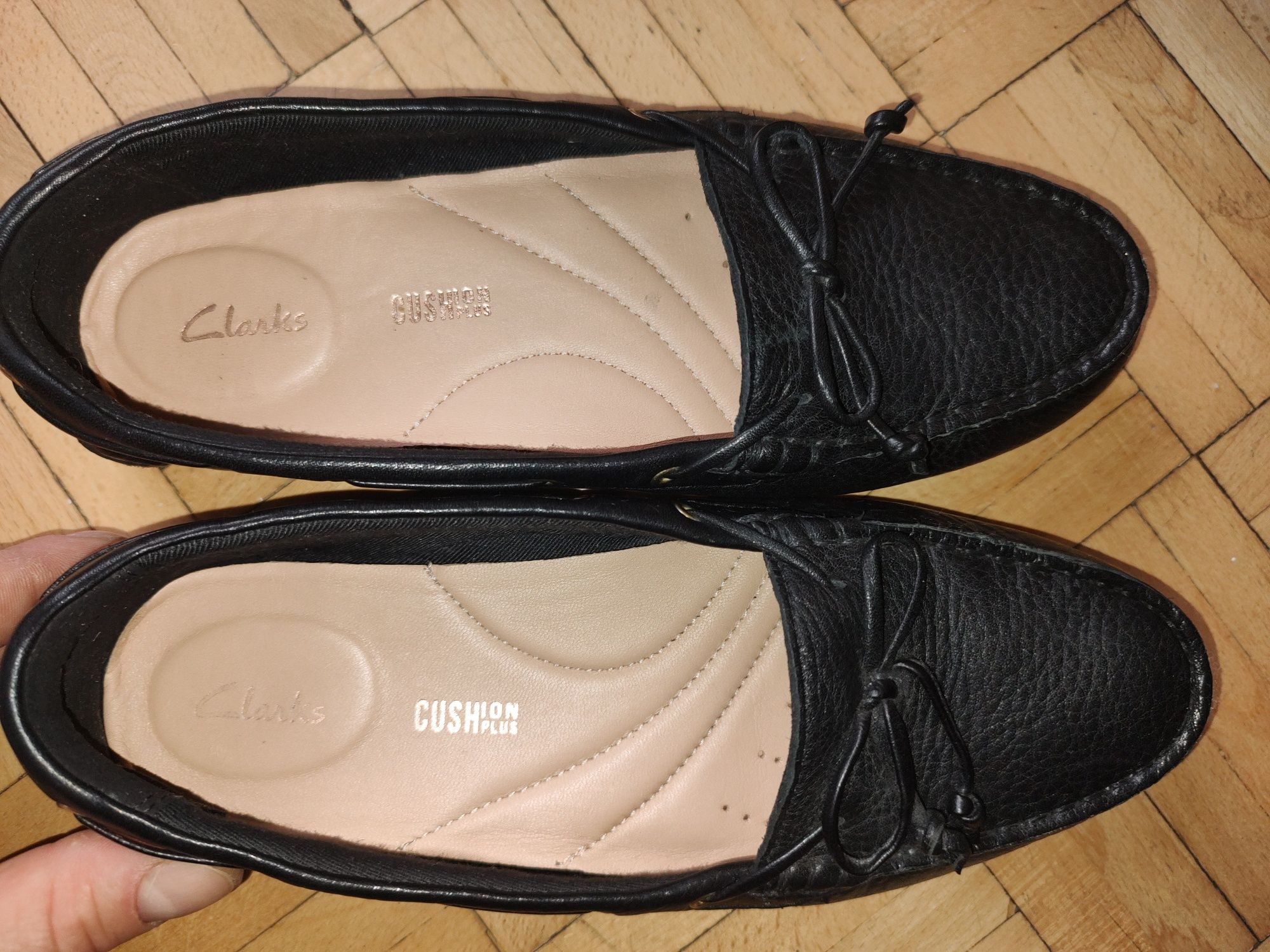 Clarks Skórzane mokasyny damskie