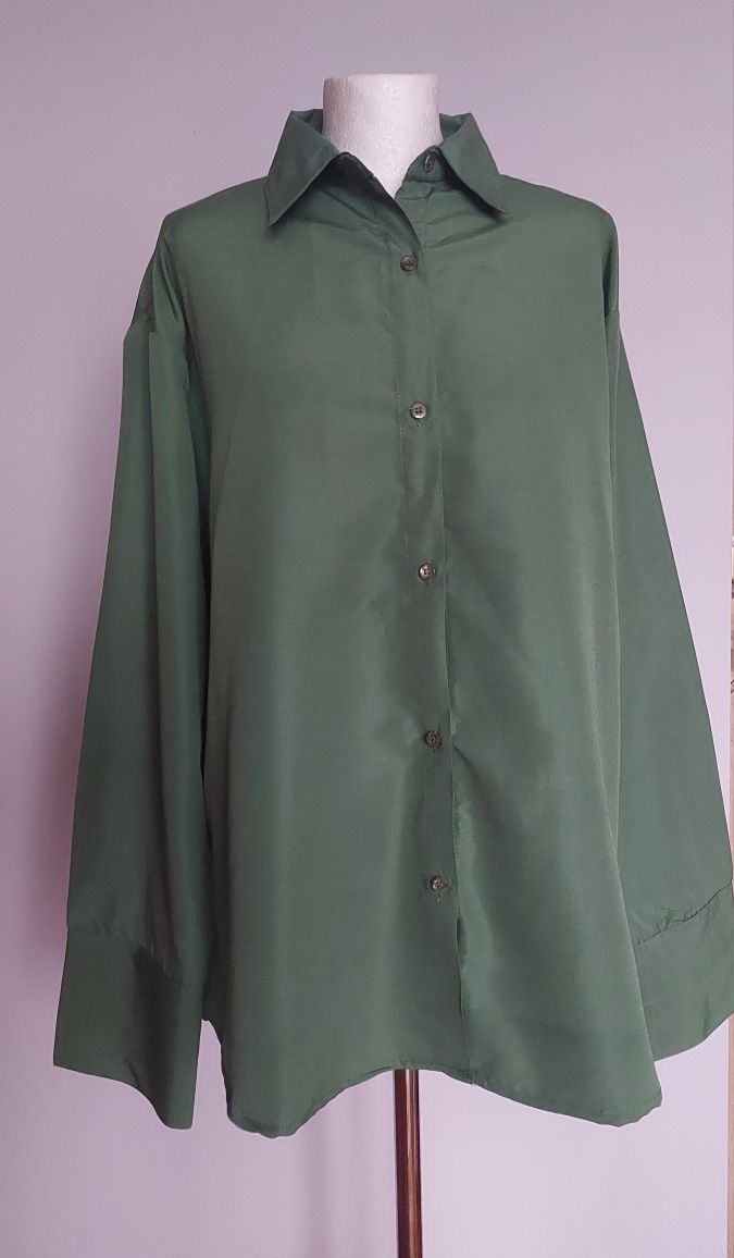 Nowa Koszula Uniti zielona oliwkowa XXL/44/16 unisex oversize