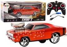 Auto R/C 1:18 Drift 360 światło dźwięk czerwony. Leantoys