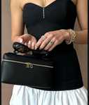Loro Piana torebka czarna extra pocket hermes birkin kelly pudełko