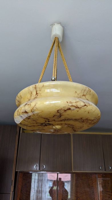 Ampla Art Deco  żyrandol prl