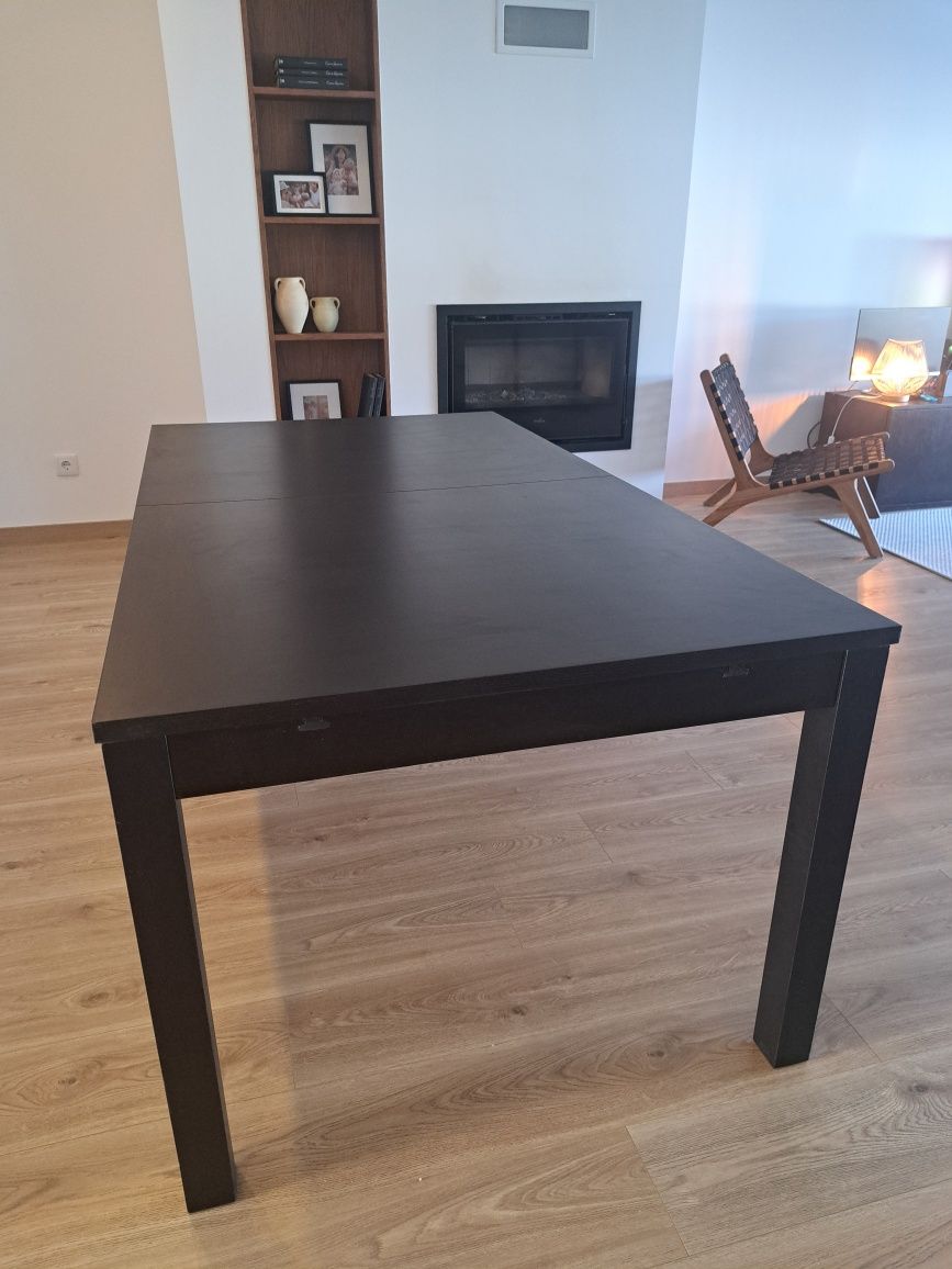 Mesa preta extensível ikea