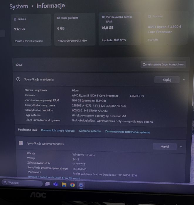 Sprzedam gamingowy Komputer + monitor