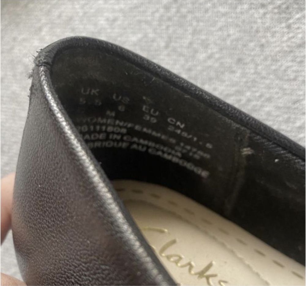 Балетки мері джейн шкіряні clarks