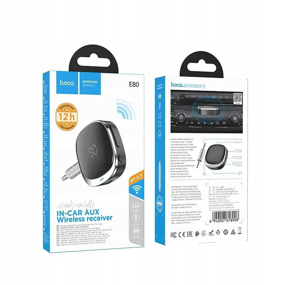 HOCO adapter AUX odbiornik BLUETOOTH  jack 3,5 mm TRANSMITER