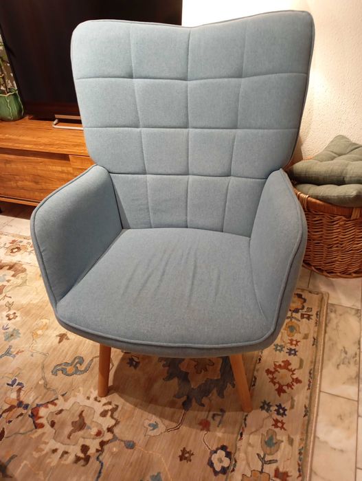 Poltrona azul turquesa