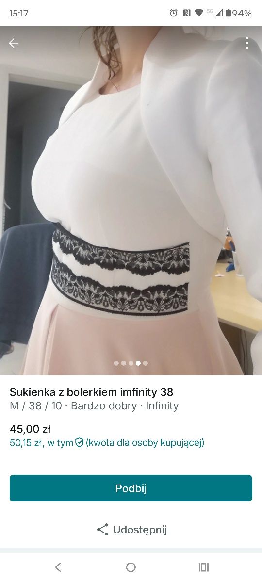 Sukienka wizytowa Infinity z bolerkiem m