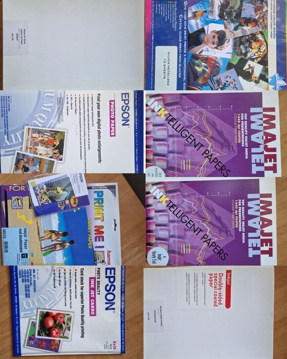 Papel Fotográfico vários Epson inkejet gloss canva satin pack mix BASF