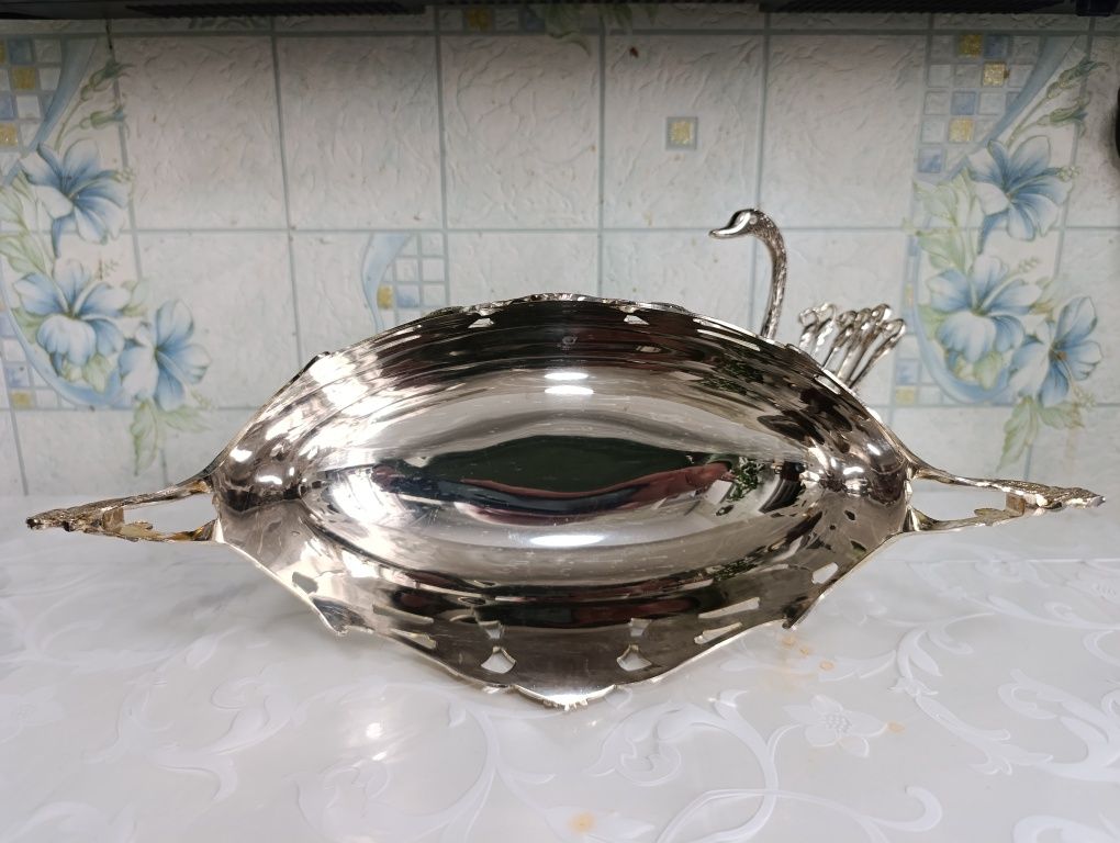 Фруктовница посеребрение